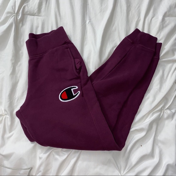 maroon champion sweatpants